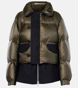 Sacai Wool-trimmed down jacket