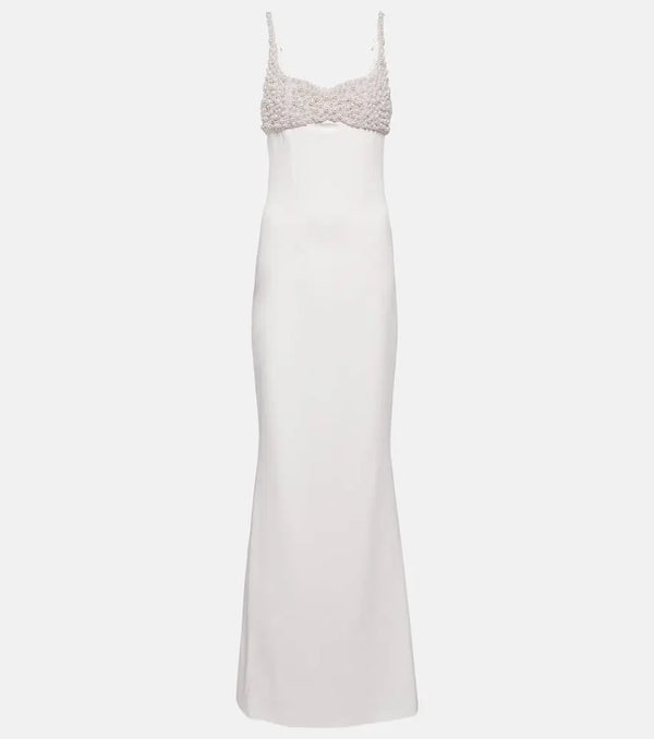 Safiyaa Bridal Beatriz embellished crepe gown | LYBSTORE