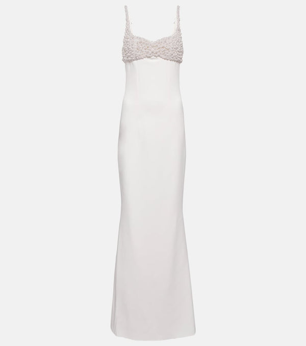 Safiyaa Bridal Beatriz embellished crepe gown