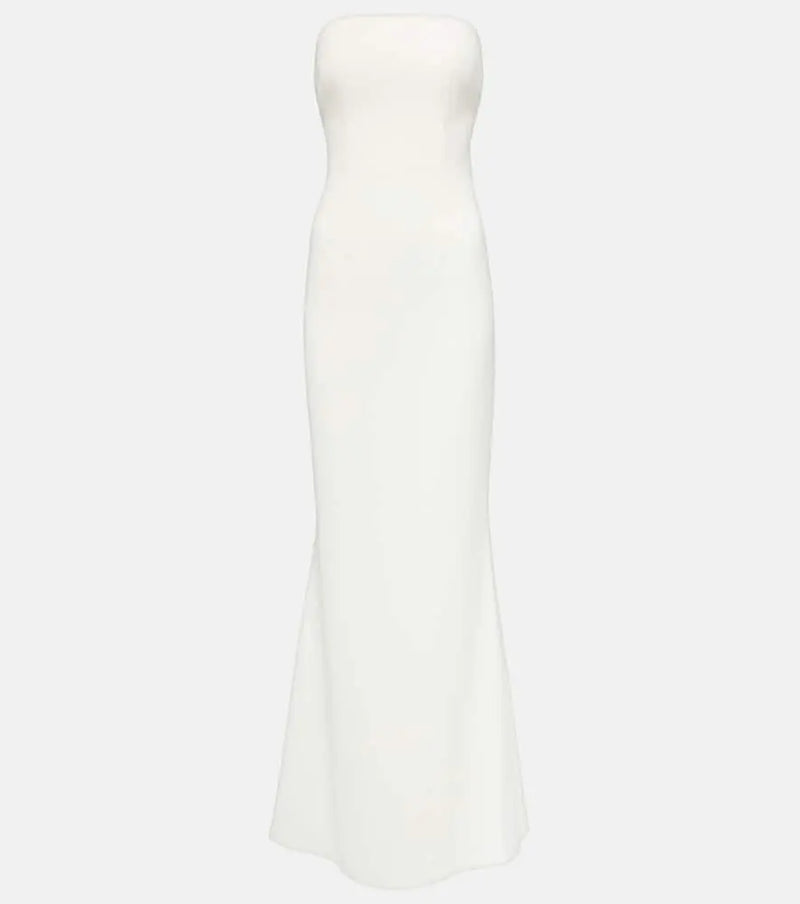 Safiyaa Bridal strapless crêpe gown