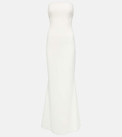 Safiyaa Bridal strapless crêpe gown