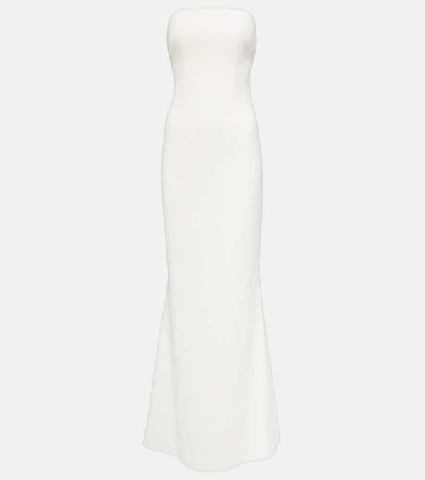 Safiyaa Bridal strapless crêpe gown