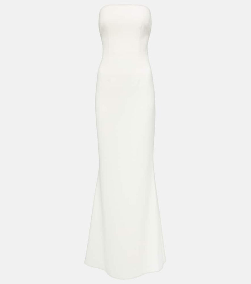 Safiyaa Bridal strapless crêpe gown