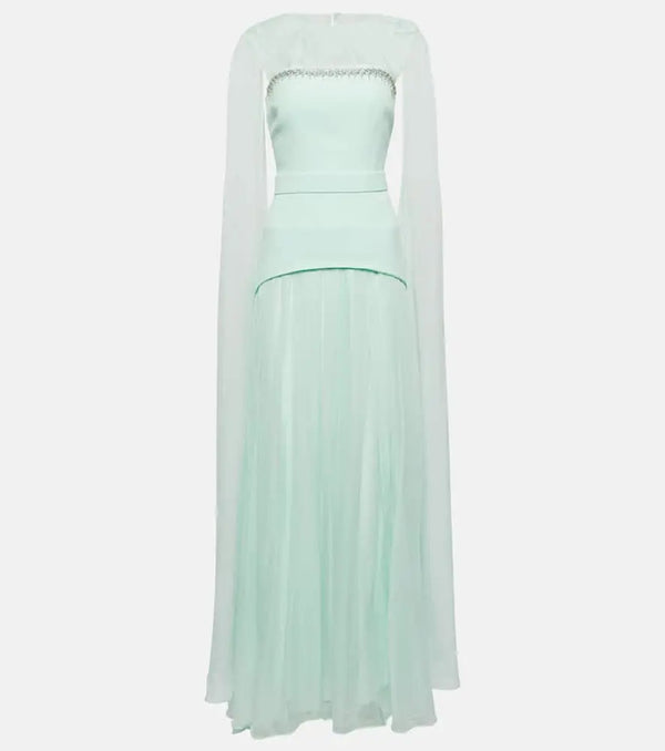 Safiyaa Gloria Brook embellished crêpe gown