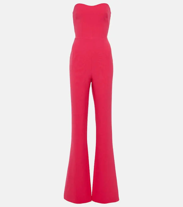 Safiyaa Immie strapless crêpe jumpsuit | LYBSTORE