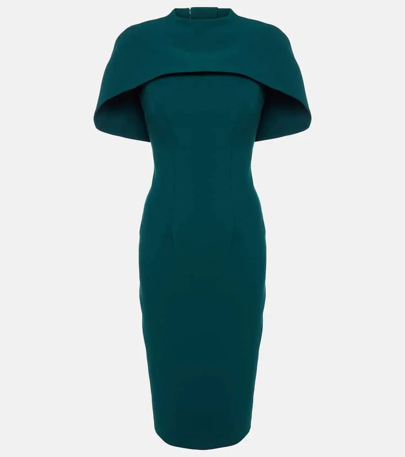 Safiyaa Kalika caped midi dress | LYBSTORE