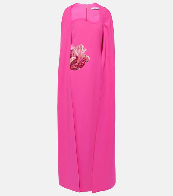 Safiyaa Mattia caped embellished gown