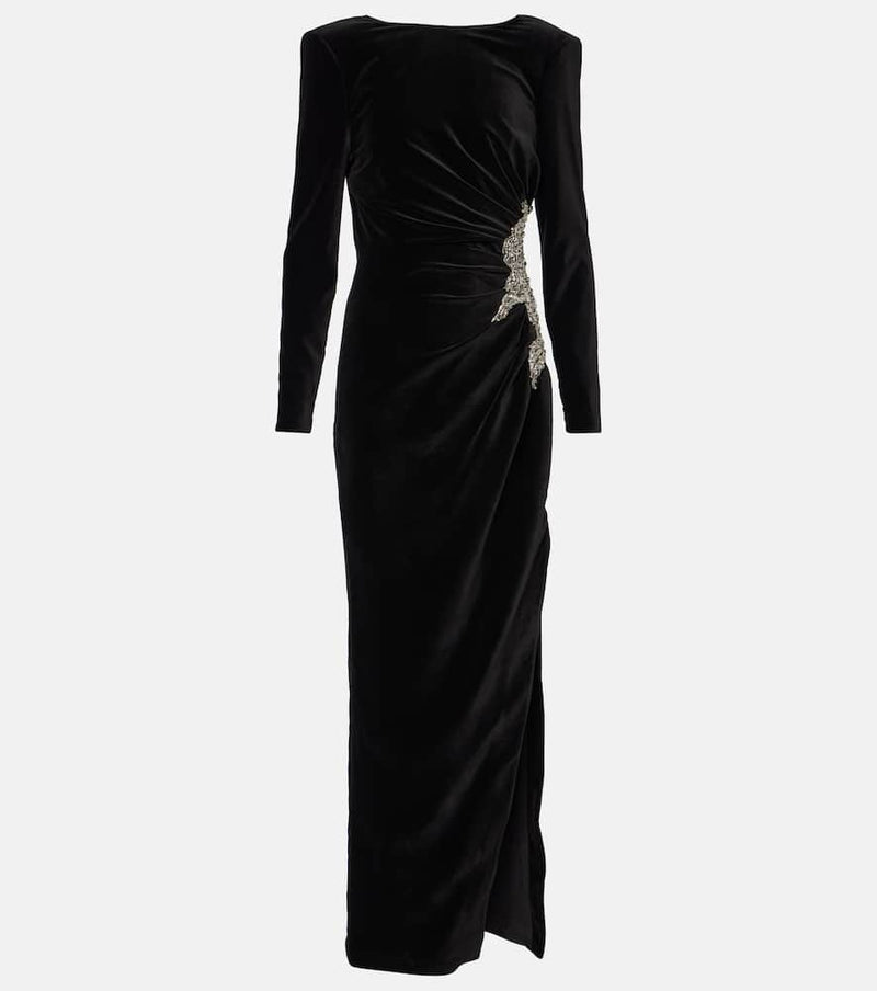 Safiyaa Nonna embellished velvet gown