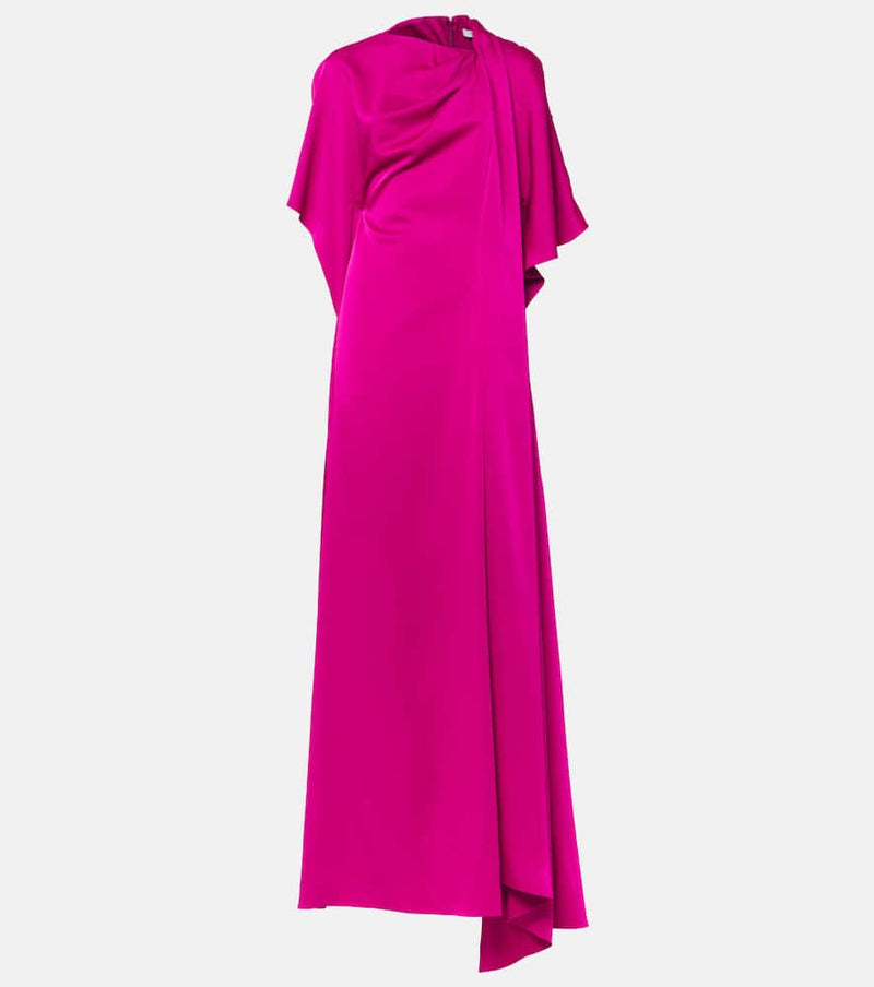 Safiyaa Reda gathered satin gown