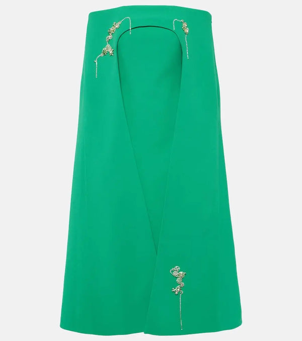 Safiyaa Rowan Manorel embellished caped midi dress | LYBSTORE