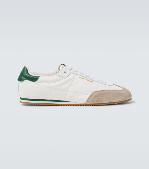 Saint Laurent Aston suede-trimmed sneakers