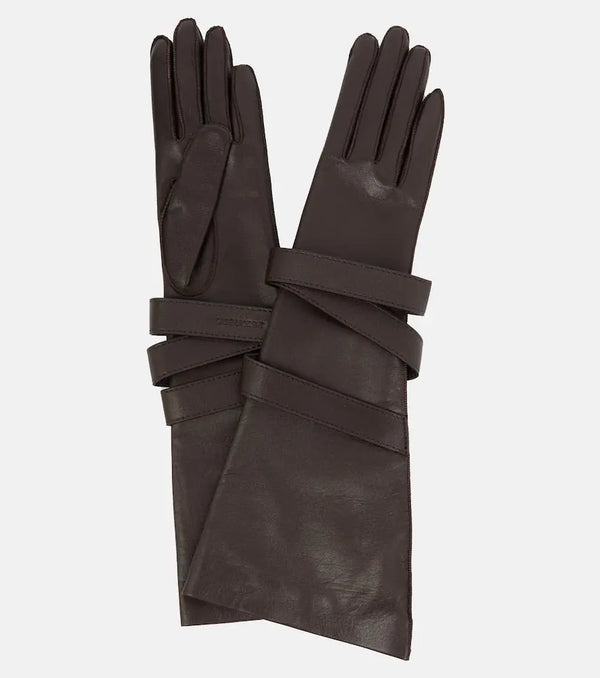 Saint Laurent Aviator leather gloves