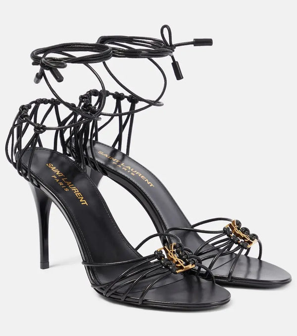 Saint Laurent Babylone 90 leather sandals | LYBSTORE