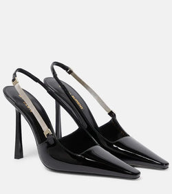 Saint Laurent Blake 110 patent leather slingback pumps