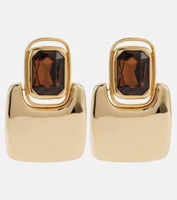 Saint Laurent Cabochon embellished clip-on earrings