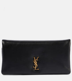 Saint Laurent Calypso Mini leather wallet on chain