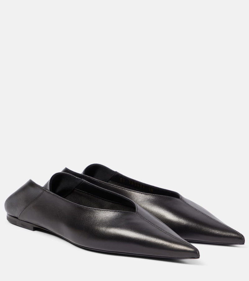 Saint Laurent Carolyn leather ballet flats