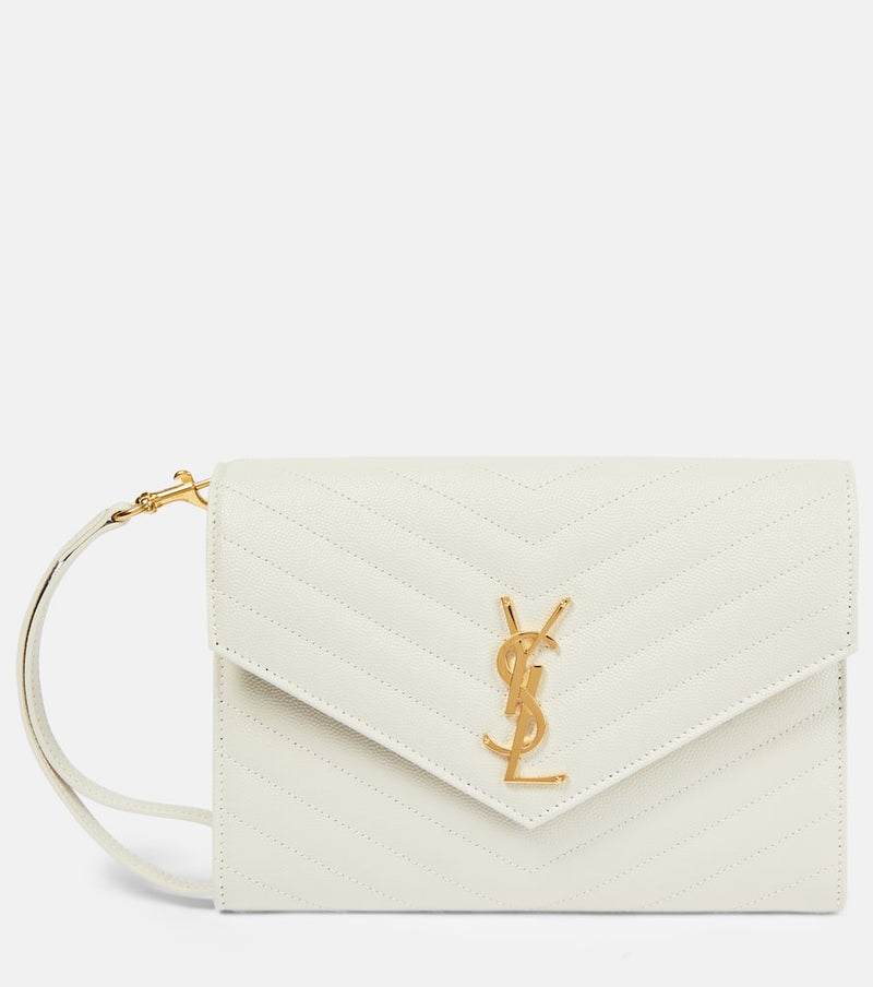 Saint Laurent Cassandre Small matelassé leather clutch