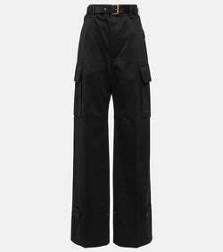 Saint Laurent Cassandre cotton gabardine cargo pants