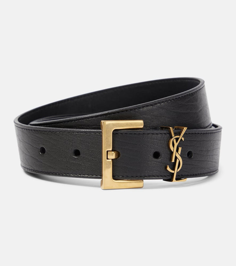 Saint Laurent Cassandre leather belt