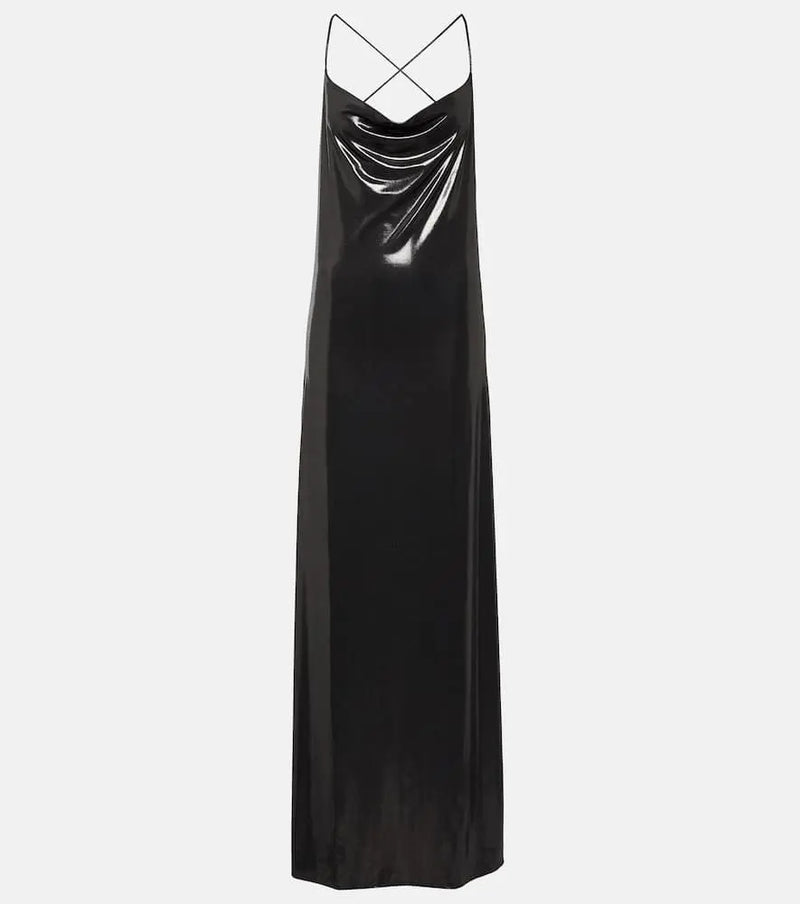 Saint Laurent Cowl neck maxi dress | LYBSTORE