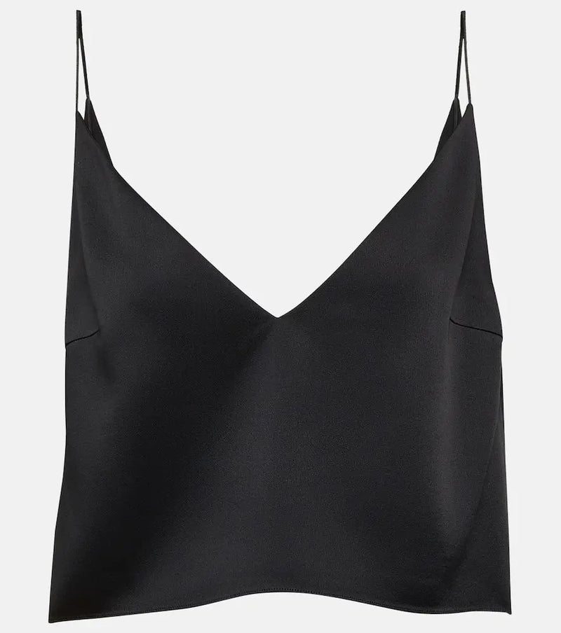 Saint Laurent Cropped satin camisole | LYBSTORE