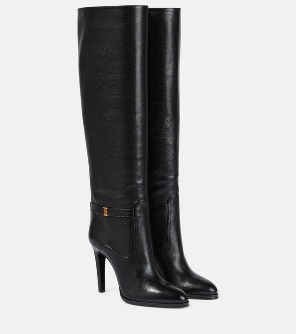 Saint Laurent Diane 105 leather knee-high boots | LYBSTORE