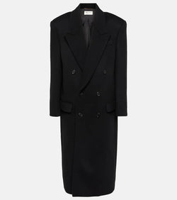 Saint Laurent Double-breasted virgin wool coat