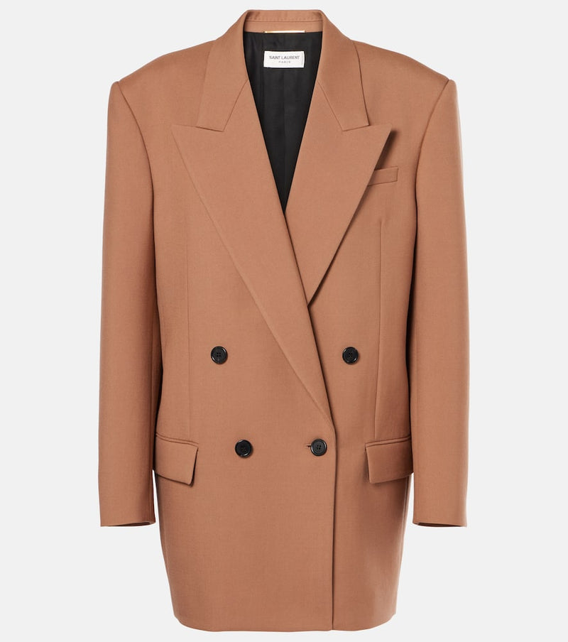 Saint Laurent Double-breasted wool gabardine blazer