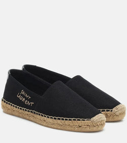 Saint Laurent Embroidered canvas espadrilles