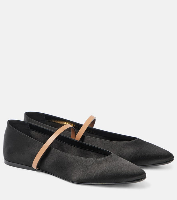 Saint Laurent Gio satin ballet flats