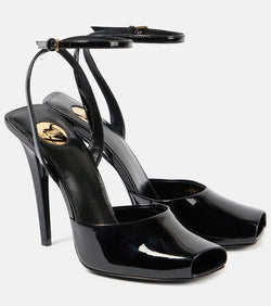 Saint Laurent La Scandale 110 patent leather sandals