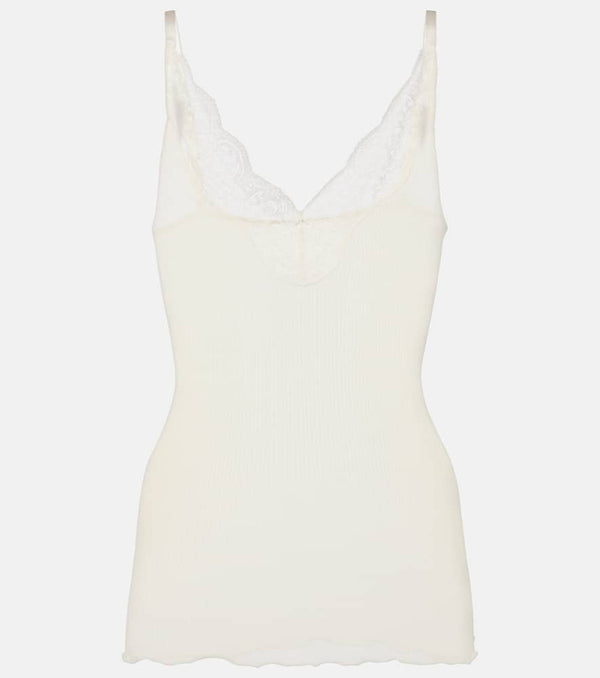 Saint Laurent Lace-trimmed tank top