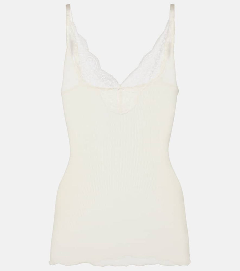 Saint Laurent Lace-trimmed tank top