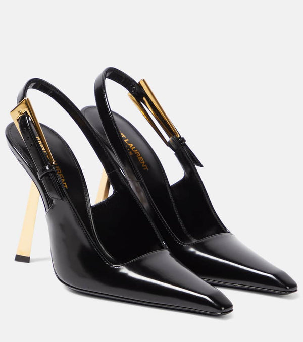 Saint Laurent Lee 110 leather slingback pumps