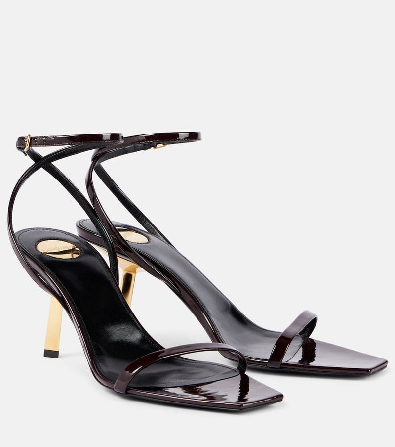 Saint Laurent Lee 75 patent leather sandals