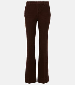 Saint Laurent Low-rise cotton corduroy bootcut pants