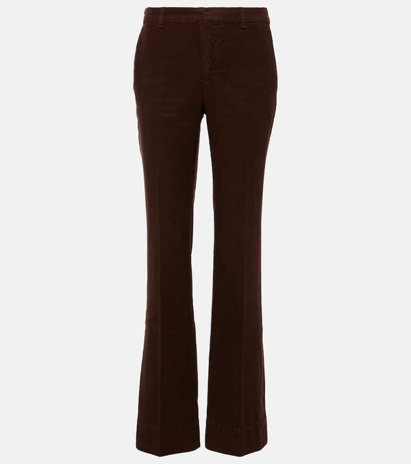 Saint Laurent Low-rise cotton corduroy bootcut pants