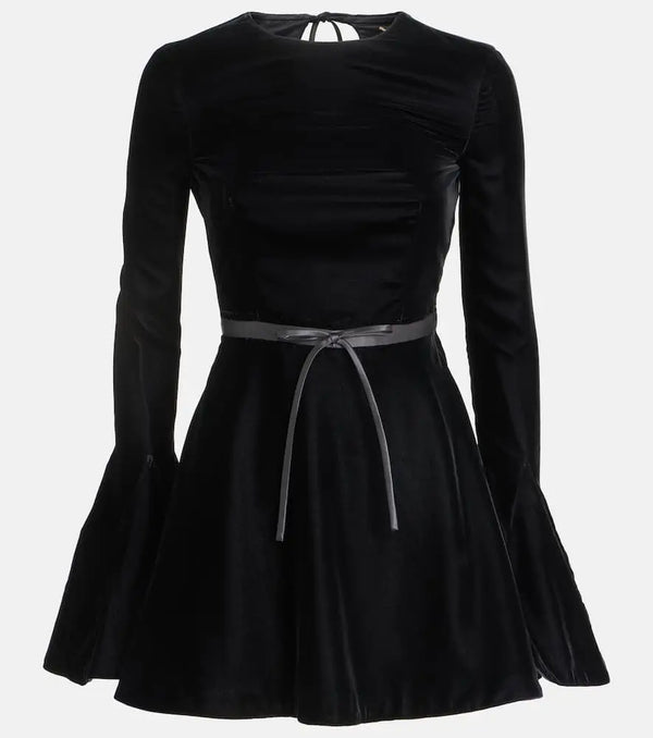 Saint Laurent Open-back velvet minidress | LYBSTORE