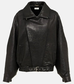 Saint Laurent Oversized leather blouson | LYBSTORE