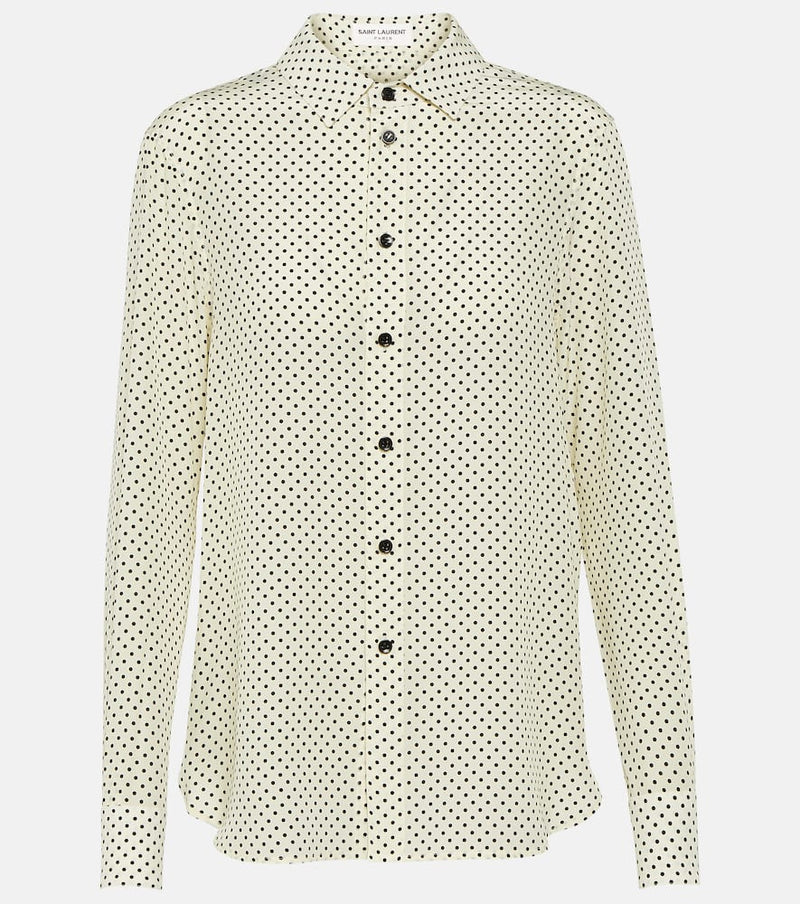 Saint Laurent Polka-dot silk crêpe de chine shirt