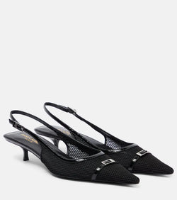 Saint Laurent Quarida 30 mesh slingback pumps | LYBSTORE