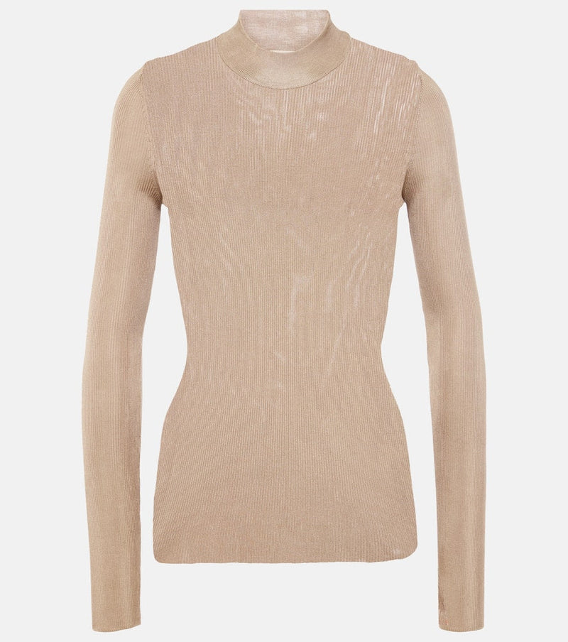 Saint Laurent Ribbed-knit silk sweater