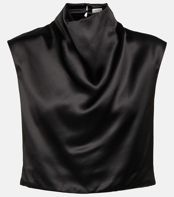 Saint Laurent Satin crop top