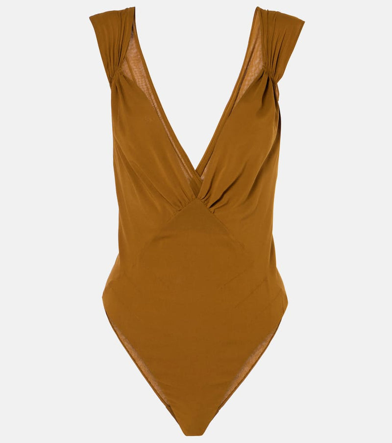 Saint Laurent Silk-blend muslin bodysuit