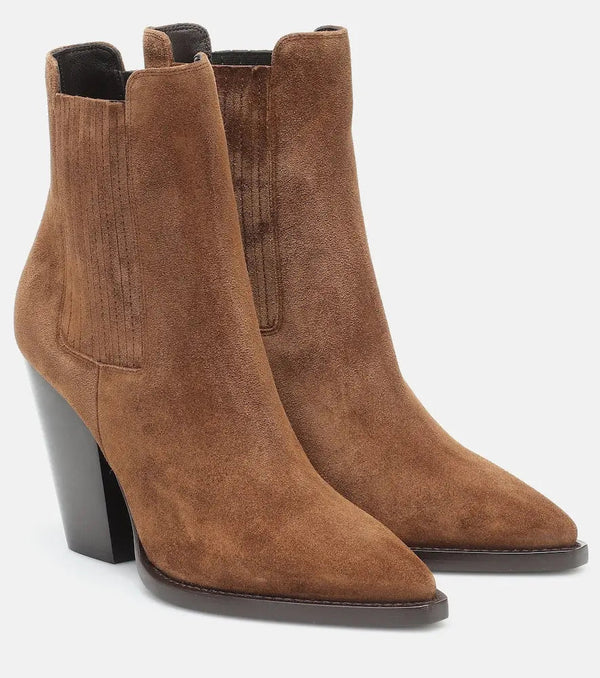 Saint Laurent Theo 95 suede ankle boots | LYBSTORE