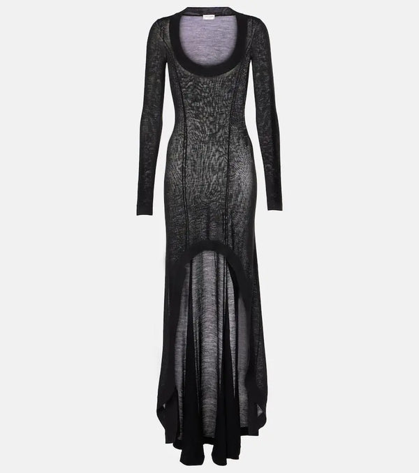 Saint Laurent Virgin wool maxi dress | LYBSTORE