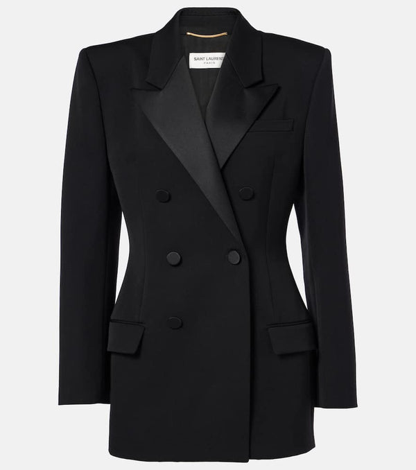 Saint Laurent Wool grain de poudre tuxedo jacket