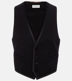 Saint Laurent Wool grain de poudre vest | LYBSTORE