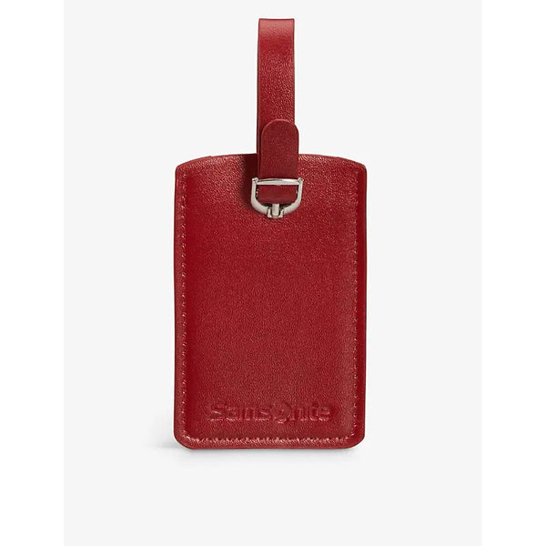 Samsonite Logo-embossed faux-leather luggage tag | Samsonite